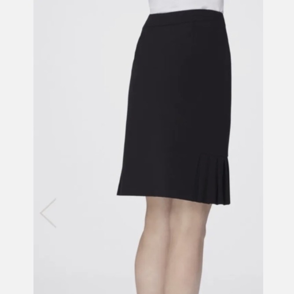 Tahari black pencil pleated skirt sz 4P *K - Picture 6 of 10